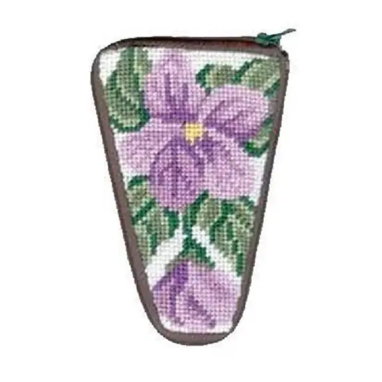 Scissor Case - Violets - Needlepoint Kit Multicolor {1}