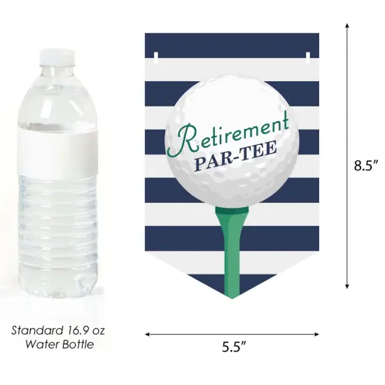 Big Dot of Happiness Par-Tee Time - Golf - Retirement Party Bunting Banner - Golf Party Decorations - Happy Retirement {3}