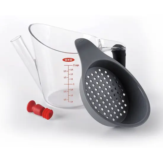 OXO Good Grips 2-Cup Fat Separator - Clear/White/Black {3}