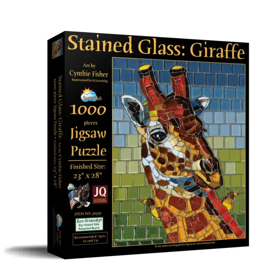 Sunsout Stained Glass Giraffe 1000 pc Jigsaw Puzzle 70731 {3}