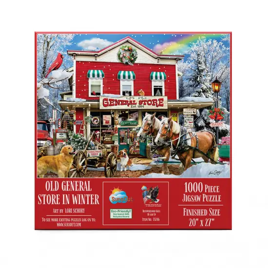 Sunsout Old General Store Winter 1000 pc Jigsaw Puzzle 35246 {4}