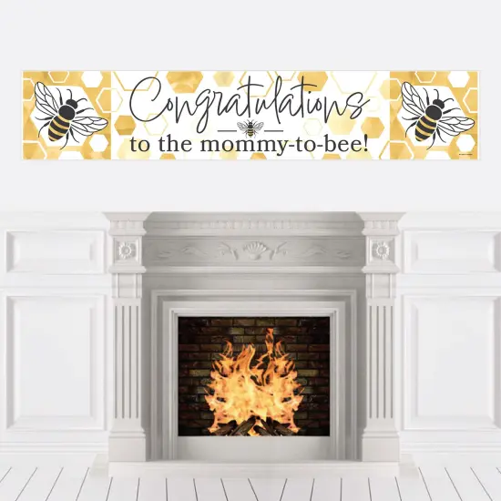 Big Dot of Happiness Little Bumblebee - Bee Baby Shower Decorations Party Banner {1}