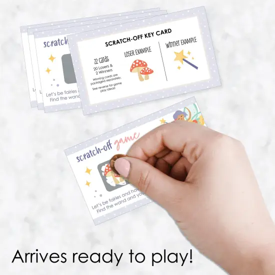 Big Dot of Happiness Let's Be Fairies - Fairy Garden Birthday Party Game Scratch Off Cards - 22 Count {3}