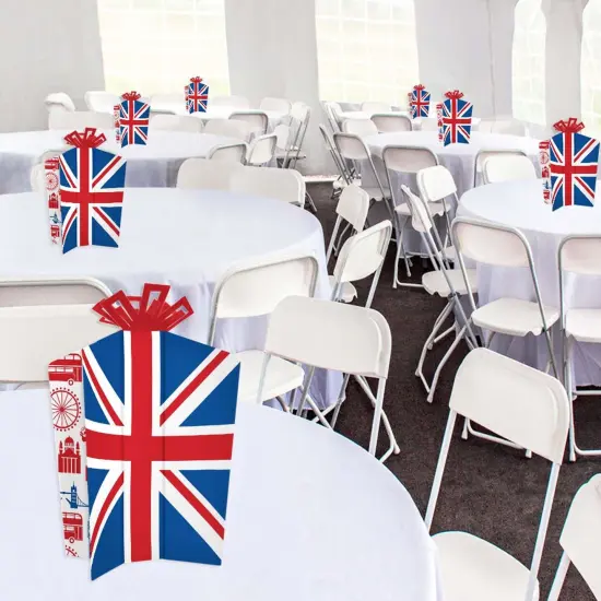 Big Dot of Happiness Cheerio, London - Table Decorations - British UK Party Fold and Flare Centerpieces - 10 Count {6}