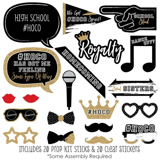 Big Dot of Happiness Hoco Dance - Homecoming Photo Booth Props Kit - 20 Count {3}