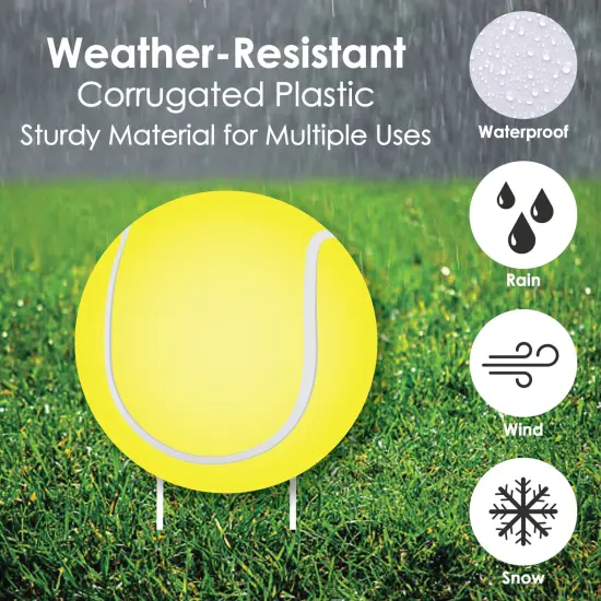 Big Dot of Happiness You Got Served - Tennis - Tennis Ball Lawn Decorations - Outdoor Baby Shower or Birthday Party Yard Decorations - 10 Piece {6}