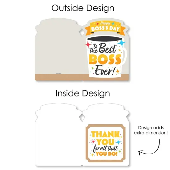 Big Dot of Happiness Happy Boss's Day - Best Boss Ever Giant Greeting Card - Big Shaped Jumborific Card {7}