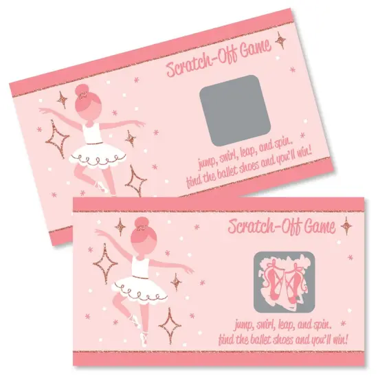 Big Dot of Happiness Tutu Cute Ballerina - Ballet Birthday Party or Baby Shower Game Scratch Off Cards - 22 Count {1}