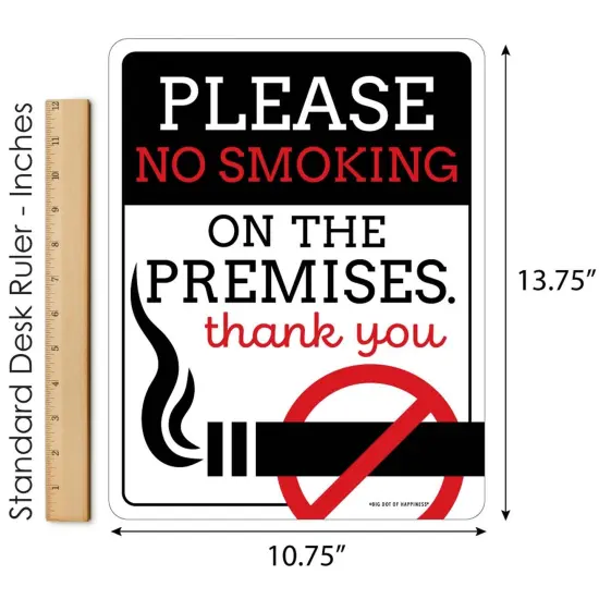 Big Dot of Happiness No Smoking - Outdoor Lawn Sign - Business Yard Sign - 1 Piece {6}
