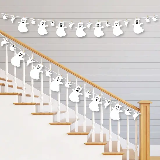 Big Dot of Happiness Spooky Ghost - Halloween Party DIY Decorations - Clothespin Garland Banner - 44 Pieces {3}
