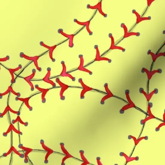 Various Fabrics by the Yard or Fat Quarter Softball Girls Sports Abstract Custom Printed Fabric by Spoonflower {7}