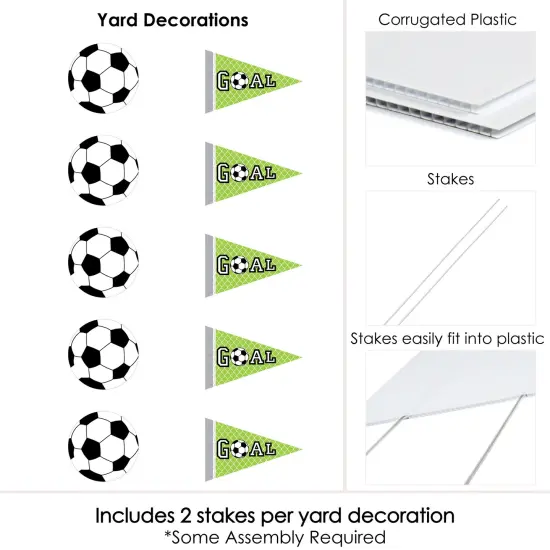 Big Dot of Happiness Goaaal - Soccer Lawn Decorations - Outdoor Baby Shower or Birthday Party Yard Decorations - 10 Piece {7}