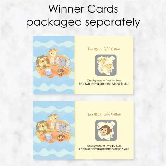 Big Dot of Happiness Noah's Ark - Baby Shower or Birthday Party Game Scratch Off Cards - 22 Count {4}