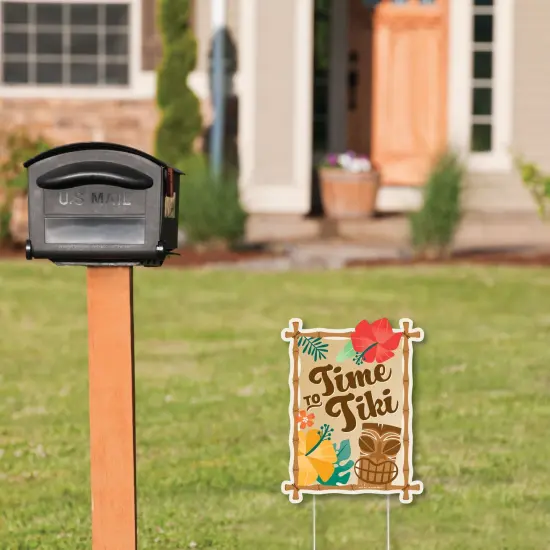 Big Dot of Happiness Tropical Luau - Outdoor Lawn Sign - Hawaiian Beach Party Yard Sign - 1 Piece {3}