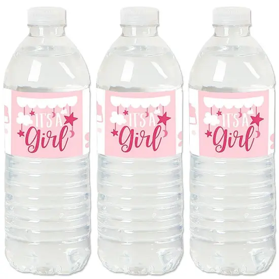 Big Dot of Happiness It's a Girl - Pink Baby Shower Water Bottle Sticker Labels - Set of 20 {1}