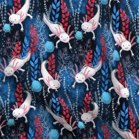 Various Fabrics by the Yard or Fat Quarter World Fish Cute Pattern Amphibians Newts Science Custom Printed Fabric by Spoonflower {5}