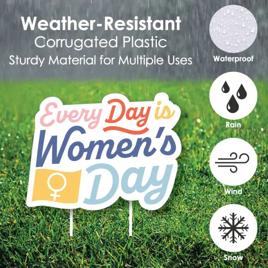 Big Dot of Happiness Women's Day - Yard Sign and Outdoor Lawn Decorations - Feminist Party Yard Signs - Set of 8 {4}