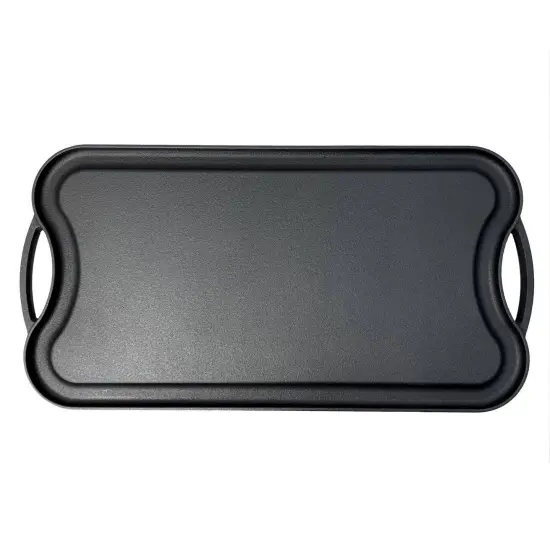Lehman's Cast Iron Griddle Cookware Nitrogen Hardened Double Sided 20 inch {4}