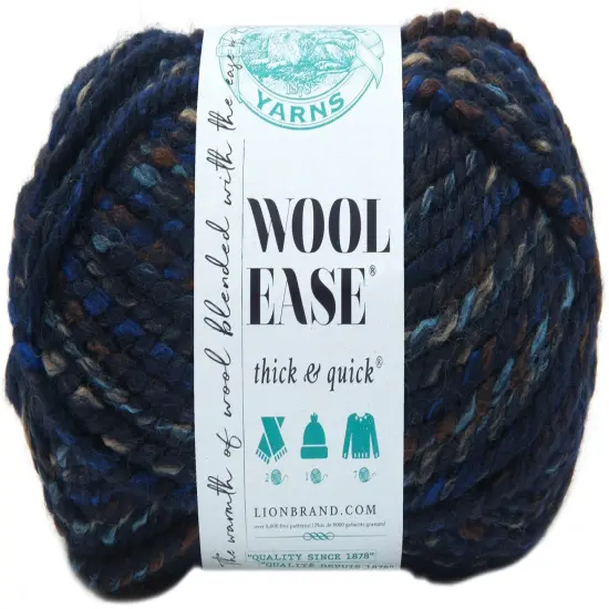 (3 Pack) Lion Brand Wool-Ease Thick & Quick Yarn - Night Shadow {3}