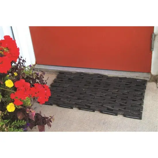 Norman Librett Recycled Heavy Duty Outdoor Rubber Tire Doormat, 27 x 16 in {3}