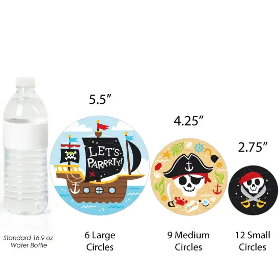 Big Dot of Happiness Pirate Ship Adventures - Skull Birthday Party Giant Circle Confetti - Party Decorations - Large Confetti 27 Count {4}