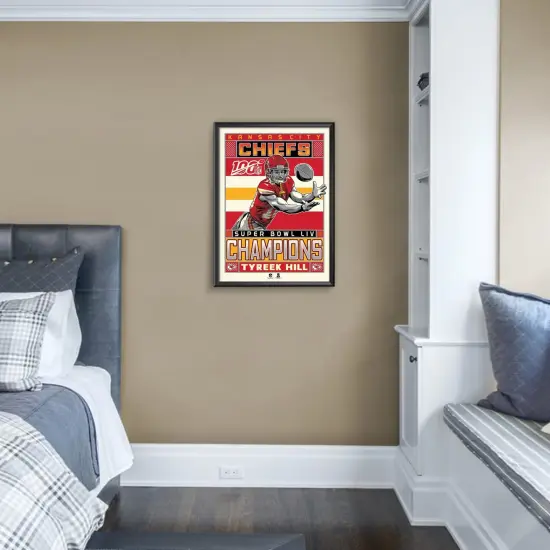 Phenom Gallery Tyreek Hill Kansas City Chiefs Super Bowl LIV Champions Serigraph {6}