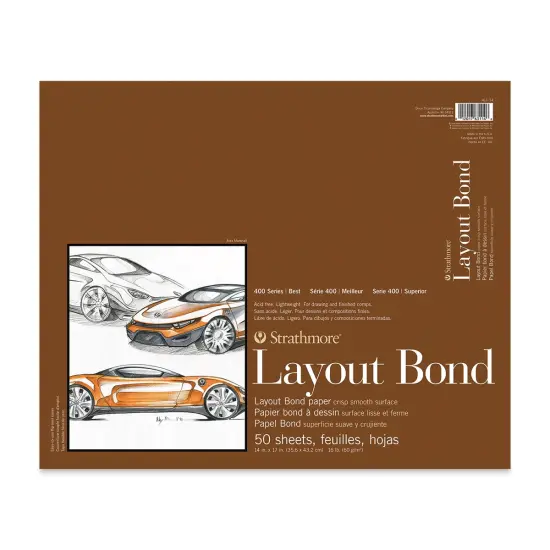 Strathmore 400 Series Layout Bond Pad - 14" x 17", Tape Bound, 50 Sheets {1}