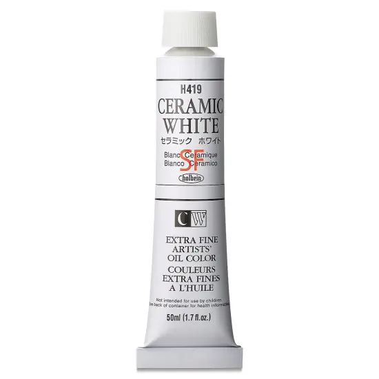 Holbein Artists' Oil Color - Ceramic White, 50 ml tube {2}