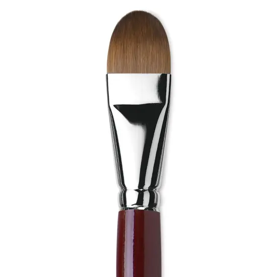 Da Vinci Kolinsky Red Oil Sable Brush - Filbert, Long Handle, Size 26 {1}