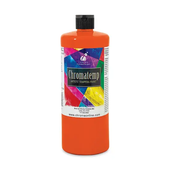 Chroma Chromatemp Artists' Tempera Paint - Orange, Quart {1}