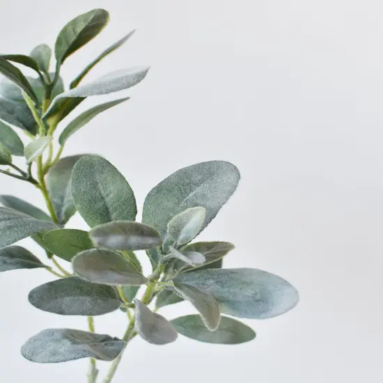 28" Faux Lambs Ear Leaf Stem {3}