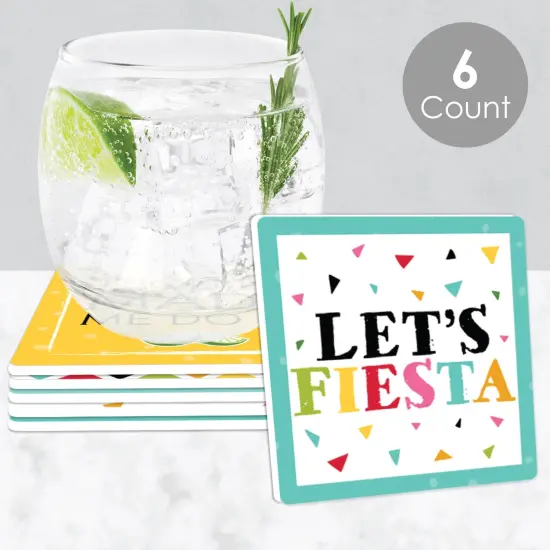 Big Dot of Happiness Let's Fiesta - Funny Fiesta Decorations - Drink Coasters - Set of 6 {3}