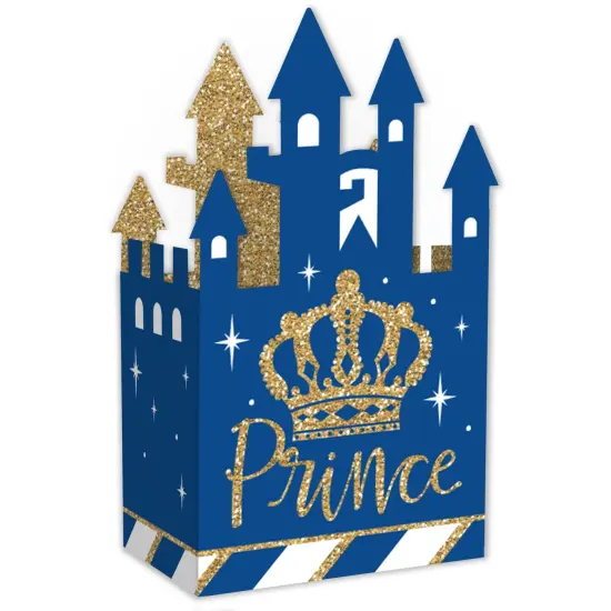 Big Dot of Happiness Royal Prince Charming - Baby Shower or Birthday Party Favor Gift Boxes - Castle Boxes - Set of 12 {1}