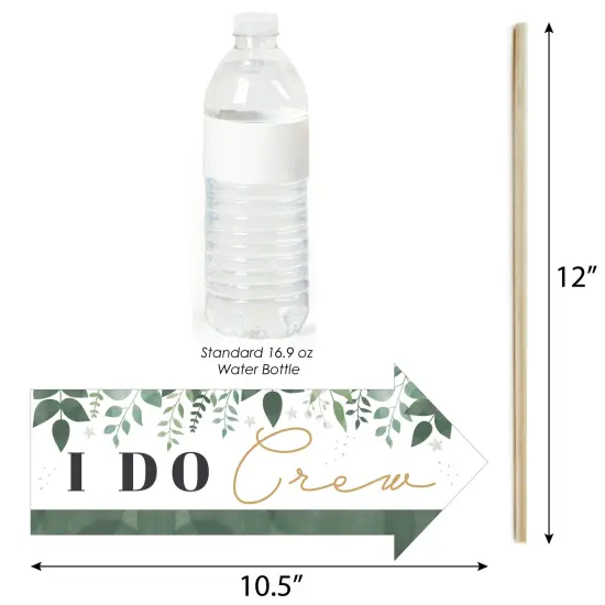 Big Dot of Happiness Funny Boho Botanical Bride - Greenery Bridal Shower and Wedding Party Photo Booth Props Kit - 10 Piece {4}