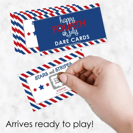 Big Dot of Happiness 4th of July - Independence Day Party Game Scratch Off Dare Cards - 22 Count {3}