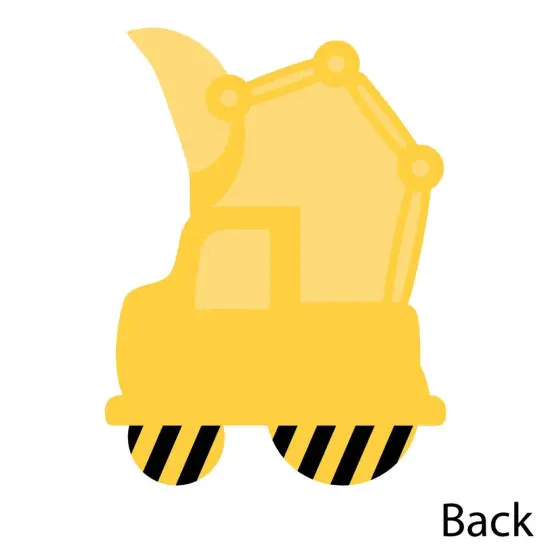 Big Dot of Happiness Construction Truck - Shaped Thank You Cards - Baby Shower or Birthday Party Thank You Note Cards with Envelopes - Set of 12 {6}