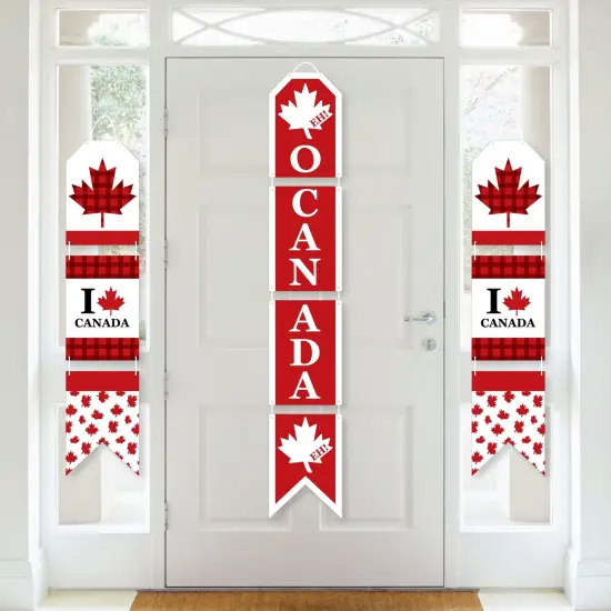 Big Dot of Happiness Canada Day - Hanging Vertical Paper Door Banners - Canadian Party Wall Decoration Kit - Indoor Door Decor {1}