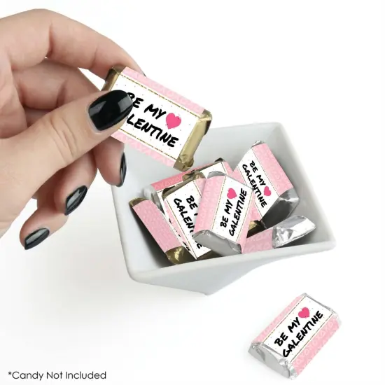 Big Dot of Happiness Be My Galentine - Mini Candy Bar Wrapper Stickers - Galentine&rsquo;s and Valentine&rsquo;s Day Party Small Favors - 40 Count {3}