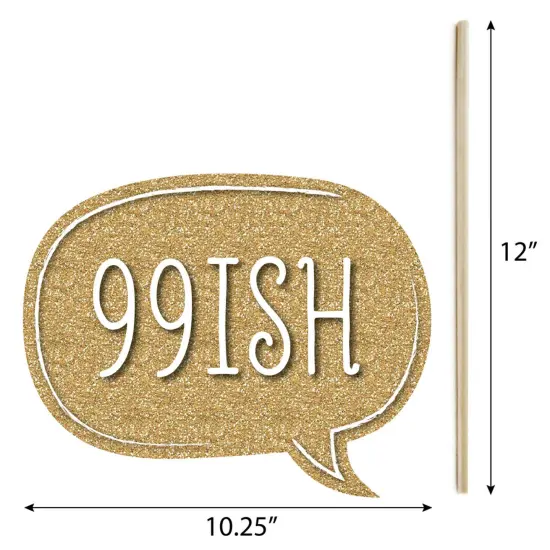 Big Dot of Happiness Adult 100th Birthday - Gold - Birthday Party Photo Booth Props Kit - 20 Count {7}