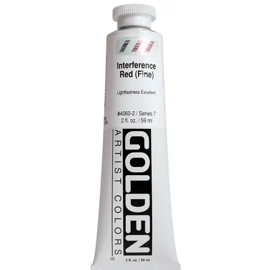Golden Heavy Body Artist Acrylics - Interference Red (Fine), 2 oz Tube {2}