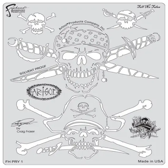 Iwata Artool Freehand Template - Piracy Tell No Tales {1}