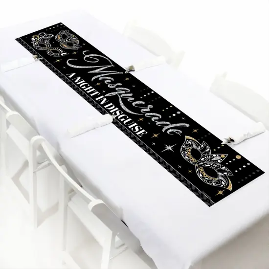 Big Dot of Happiness Masquerade - Mask Party Decorations Party Banner {7}