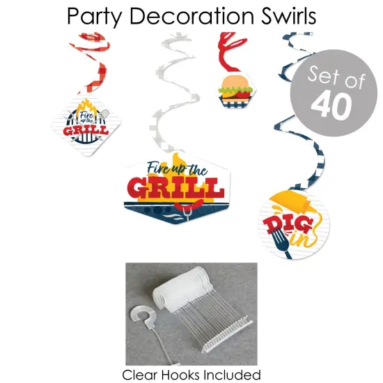 Big Dot of Happiness Fire Up the Grill - Summer BBQ Picnic Party Supplies - Banner Decoration Kit - Fundle Bundle {6}