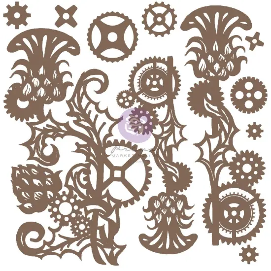 Finnabair Decorative Chipboard - Mechanical Thistle - 11 pcs {1}