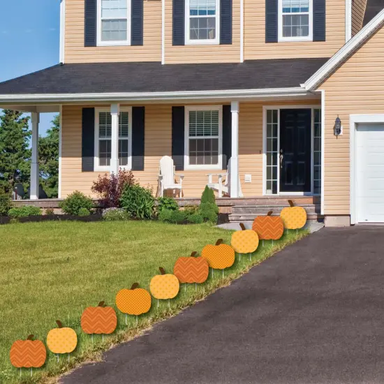 Big Dot of Happiness Pumpkin Patch - Pumpkin Lawn Decoration Signs - Outdoor Fall, Halloween or Thanksgiving Yard Decorations - 10 Piece {4}