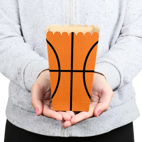 Big Dot of Happiness Nothin' but Net - Basketball - Baby Shower or Birthday Party Favor Popcorn Treat Boxes - Set of 12 {6}