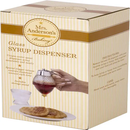 Mrs. Andersons No Mess Clear Glass Honey and Syrup Dispenser and Stand {6}