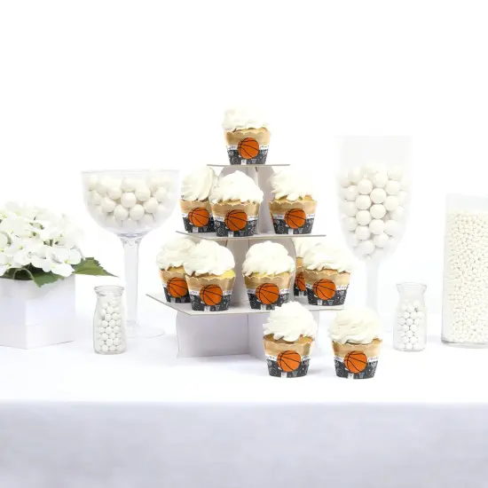Big Dot of Happiness Nothin' but Net - Basketball - Baby Shower or Birthday Party Decorations - Party Cupcake Wrappers - Set of 12 {3}