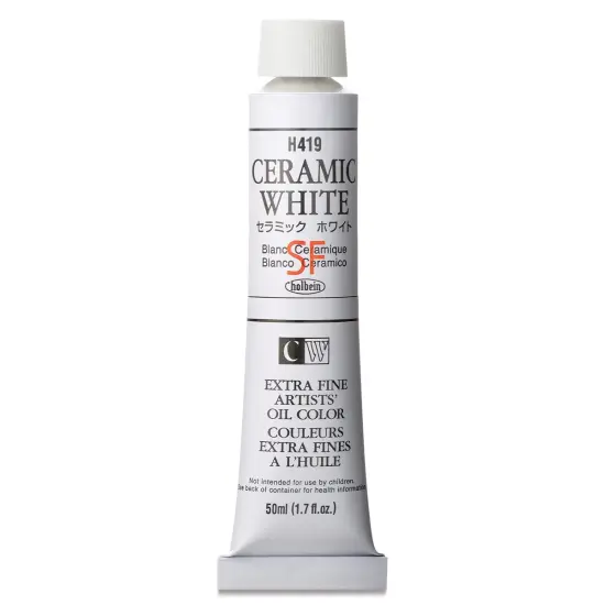 Holbein Artists' Oil Color - Ceramic White, 50 ml tube {1}