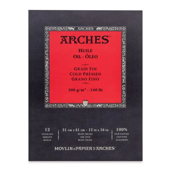 Arches Oil Paper Pads - 12" x 16", 12 Sheets {1}